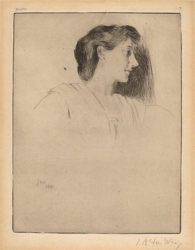 Profil Hlava ženy, 1890. od Julian Alden Weir