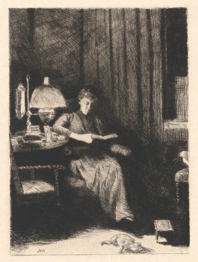 Večerní lampa od Julian Alden Weir