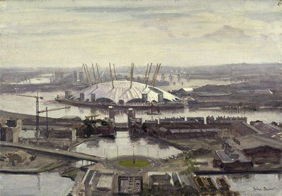 Millenium Dome z Canary Wharf od Julian Barrow