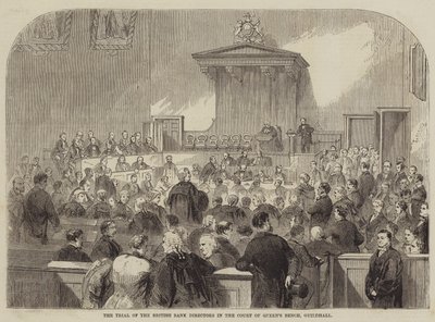 Soudní proces s řediteli britských bank před soudem Queens Bench v Guildhallu od Julian Portch