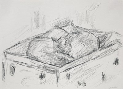 Cats Nestling, 2015 (tužka) od Julie Held