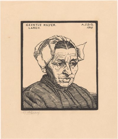 Portrét Geertje Kuijer od Julie de Graag (signed by artist)