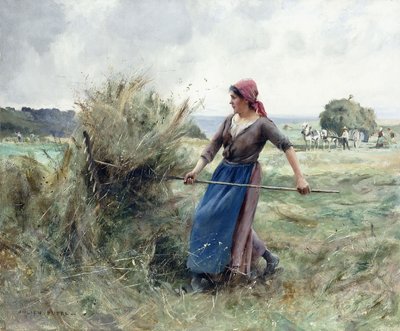 Sedlák a seno, od Julien Dupre