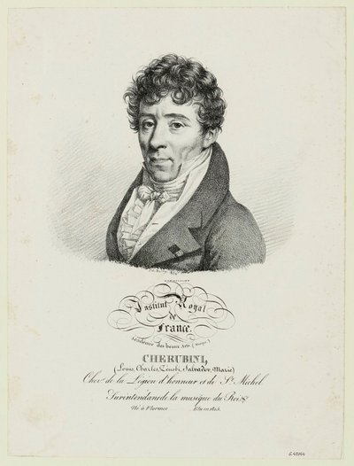 Cherubini, (Louis, Charles, Zénobi, Salvador, Marie) od Julien Leopold Boilly
