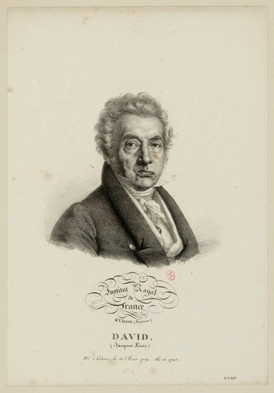 Královský institut Francie, 4. třída. (Malířství.) David, (Jacques-Louis.) Narozen v Paříži 30. srpna 1749, zvolen v roce 1796. od Julien Leopold Boilly