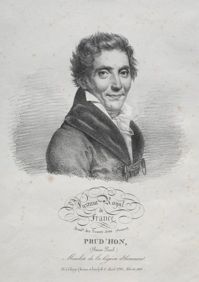 Pierre Paul Prudhon, 1820. od Julien Leopold Boilly