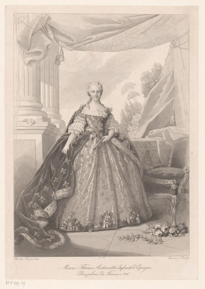 Portrét Marie Terezie van Bourbon Marie Thérèse Antoinette Infanta ze Španělska (titul na předmětu) od Julien Leopold Boilly