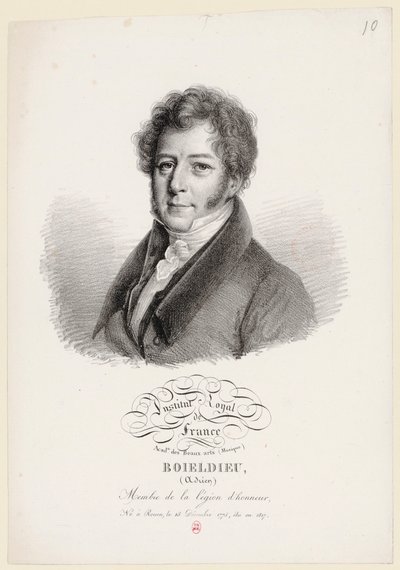 François Adrien Boieldieu by Julien Boilly od Julien Leopold Boilly