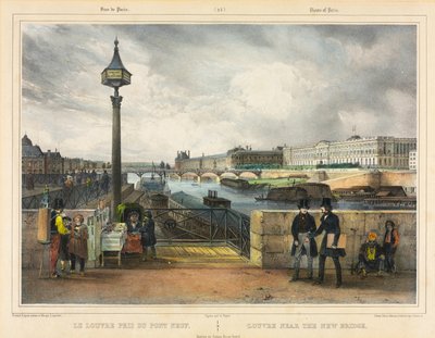 Louvre u Nového mostu od Julien Louis Jacottet