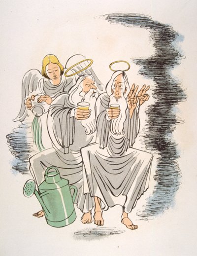 Humorné víno ilustrace 1946.Ilustration by Julien Pavil od Julien Pavil