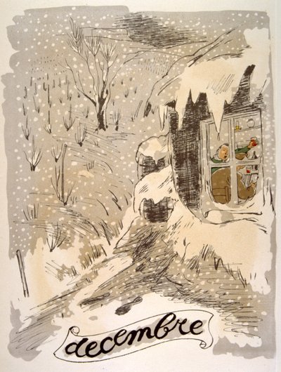 Humorné víno ilustrace 1946.Ilustration by Julien Pavil od Julien Pavil