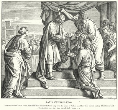 David Pomazaný král (rytina) od Julius (after) Schnorr von Carolsfeld