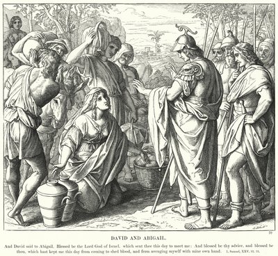 David a Abigail (rytina) od Julius (after) Schnorr von Carolsfeld