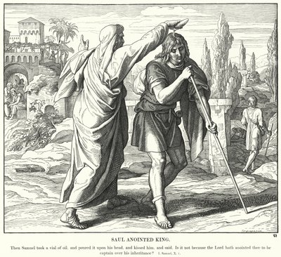 Saul Pomazaný král (rytina) od Julius (after) Schnorr von Carolsfeld