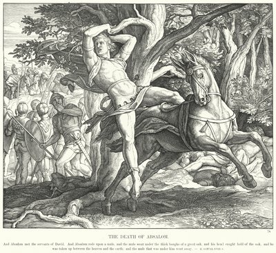 Smrt Absaloma (rytina) od Julius (after) Schnorr von Carolsfeld