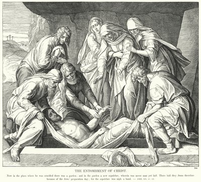 Pohřeb Krista (rytina) od Julius (after) Schnorr von Carolsfeld