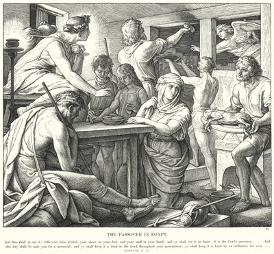 Pesach v Egyptě (rytina) od Julius (after) Schnorr von Carolsfeld