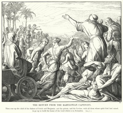 Návrat z babylonského zajetí (rytina) od Julius (after) Schnorr von Carolsfeld