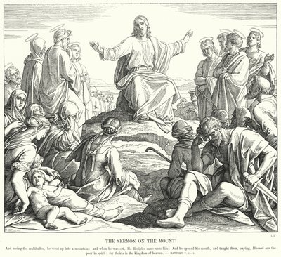 Kázání na hoře (rytina) od Julius (after) Schnorr von Carolsfeld