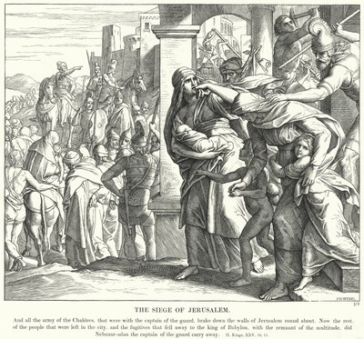 Obléhání Jeruzaléma (rytina) od Julius (after) Schnorr von Carolsfeld