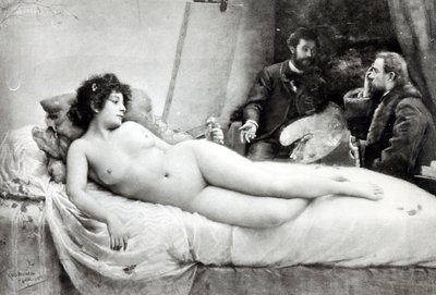 Emile Zola (1840-1902) v umělcově ateliéru, 1891 od Julius C. Rolshoven