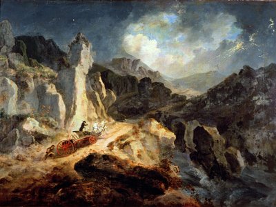Phaeton v bouřce od Julius Caesar Ibbetson