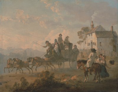 Stage Coach na venkovské cestě od Julius Caesar Ibbetson