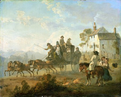 Dostavník na venkovské cestě, 1792 od Julius Caesar Ibbetson