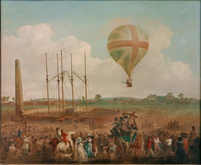 George Biggins Aufstieg v Lunardis Ballon od Julius Caesar Ibbetson