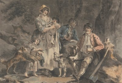 Dřevorubec a jeho rodina od Julius Caesar Ibbetson