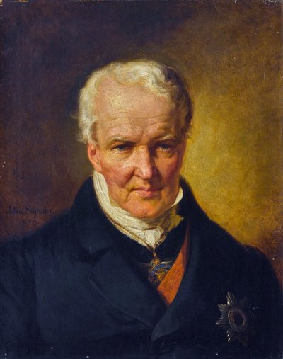 Portrét Alexandra (Alexandra) von Humboldta (1769-1859) - Julius Schrader (1815-1900). Olej na plátně od Julius Friedrich Anton (after) Schrader