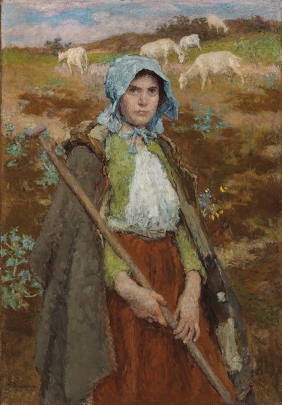 Pastýř koz (olej na plátně) od Julius Gari Melchers