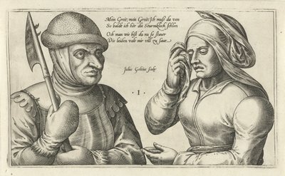 Rozloučení s vojákem Hříčky o vztahu mezi mužem a ženou (název seriálu) od Julius Goltzius