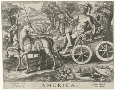 Amerika Amerika (název na objektu) Čtyři kontinenty (název série) od Julius Goltzius