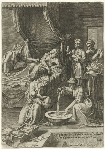 Narození Panny Marie od Julius Goltzius