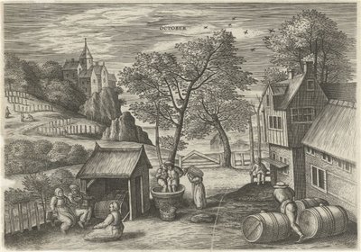 říjen říjen (název na objektu) Dvanáct měsíců (název série) od Julius Goltzius