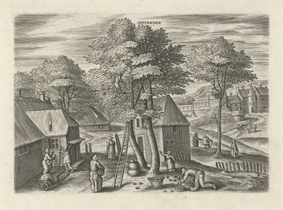 září (název na objektu) Dvanáct měsíců (název série) od Julius Goltzius