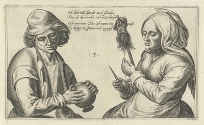 Spinning žena se svým manželem Hříčky o vztahu mezi mužem a ženou (název seriálu) od Julius Goltzius