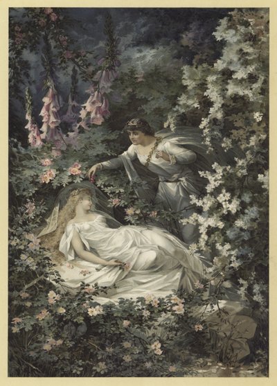 Ilustrace ke hře Sen noci svatojánské (chromolitho) od Julius Hoeppner