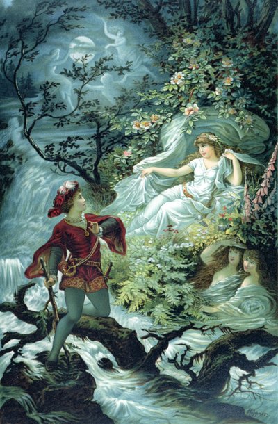 Rytíř Hulbrand s Undine, ilustrace k příběhu 