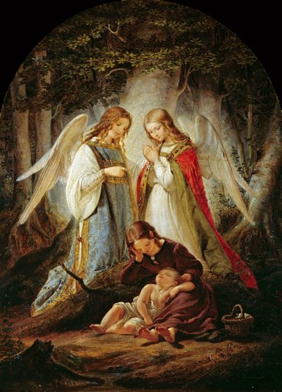 Strážní andělé, 1836. od Julius Huebner