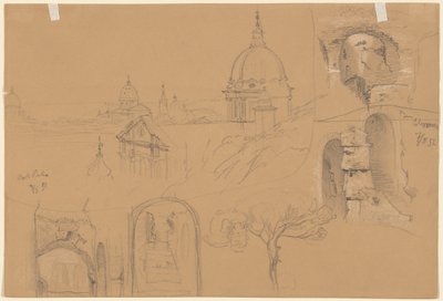 Studie Kolosea a Monte Pincio (verze) od Julius Jacob the Elder