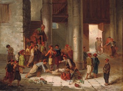Neplechy na školním dvoře od Julius Joseph Gaspard Starck