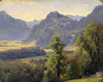 Údolí Inn poblíž Brannenburgu od Julius Lange