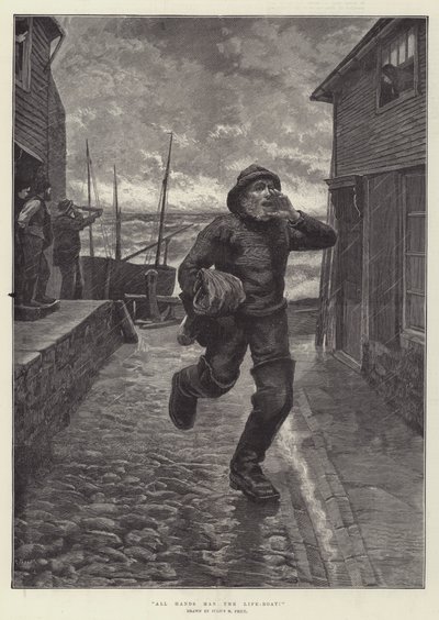 All Hands Man The Life-Boat! od Julius Mandes Price