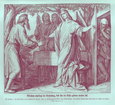 Abraham se doslechl, že Sára porodí syna, Genesis od Julius Schnorr von Carolsfeld