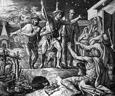 Klanění pastýřů od Julius Schnorr von Carolsfeld