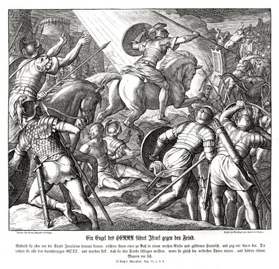Anděl vede Izraelity, 2 Makabejské od Julius Schnorr von Carolsfeld
