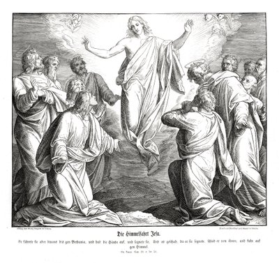 Nanebevstoupení Krista, Lukášovo evangelium od Julius Schnorr von Carolsfeld