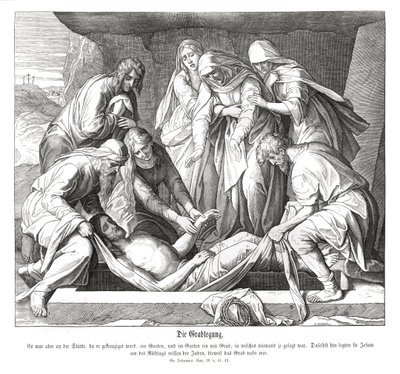 Pohřeb Ježíše, Janovo evangelium od Julius Schnorr von Carolsfeld